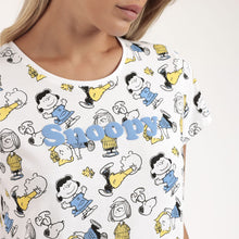 Cargar imagen en el visor de la galería, Pijama mujer algodón manga corta SNOOPY
